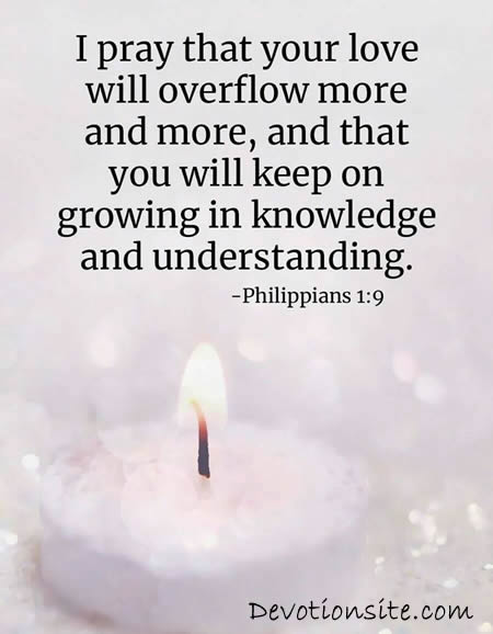 Encouraging Bible Verse:- Philippians 1:9